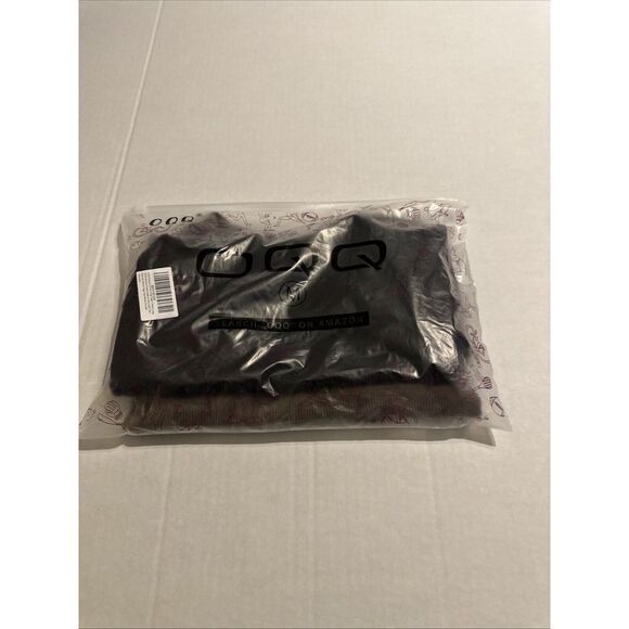 OQQ Women's 2 Piece Crop Top MED V Neck Long Sleeve Stretch Fit Back Tea Lea‎ - Picture 2 of 2